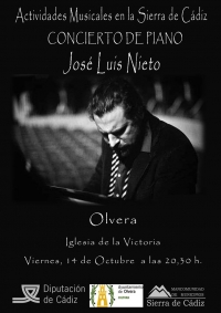 Concierto de Piano a manos del músico-intérprete José Luís Nieto