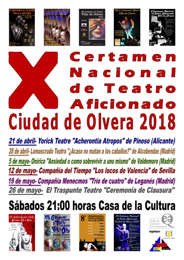X Certamen Nacional de Teatro Aficionado Ciudad de Olvera