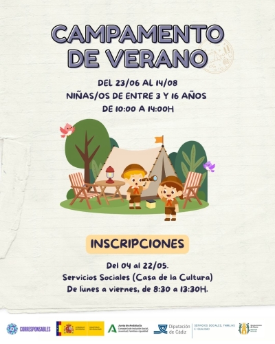 Abierto el plazo de inscripción para participar en el Campamento de Verano
