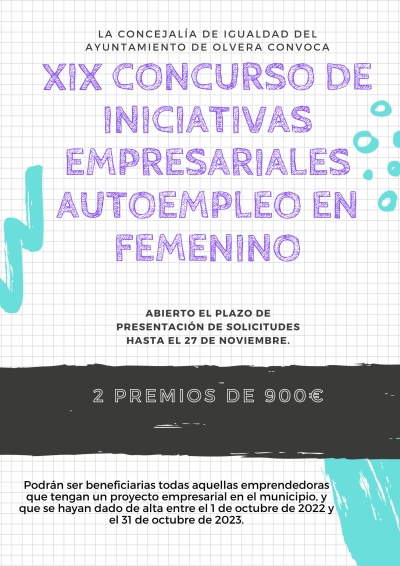 XIX Concurso de Iniciativas Empresariales Autoempleo en Femenino