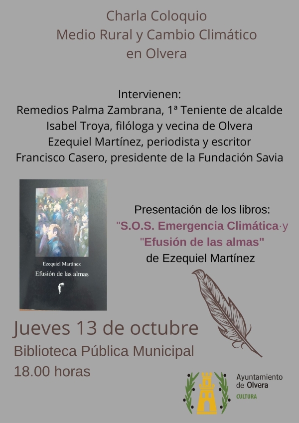 Ezequiel Martínez presenta sus libros "S.O.S. Emergencia Climática" y "Efusión de las almas"