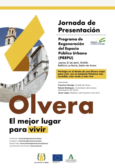 Jornada de presentación del Programa de Regeneración del Espacio Público Urbano de Olvera